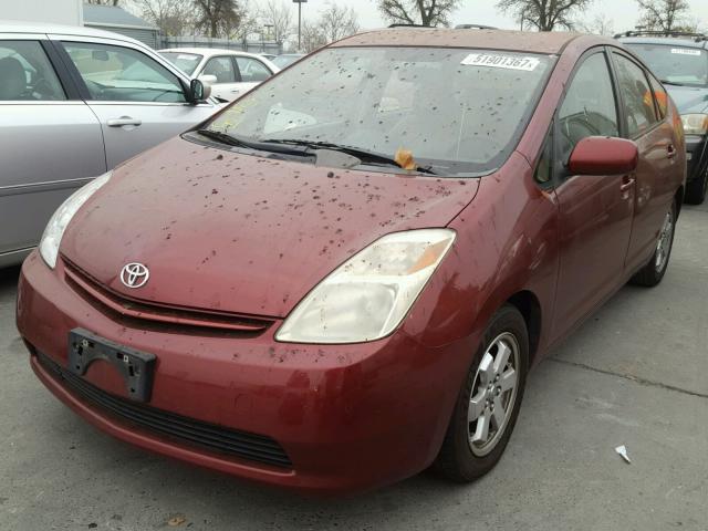 JTDKB20U653028389 - 2005 TOYOTA PRIUS RED photo 2