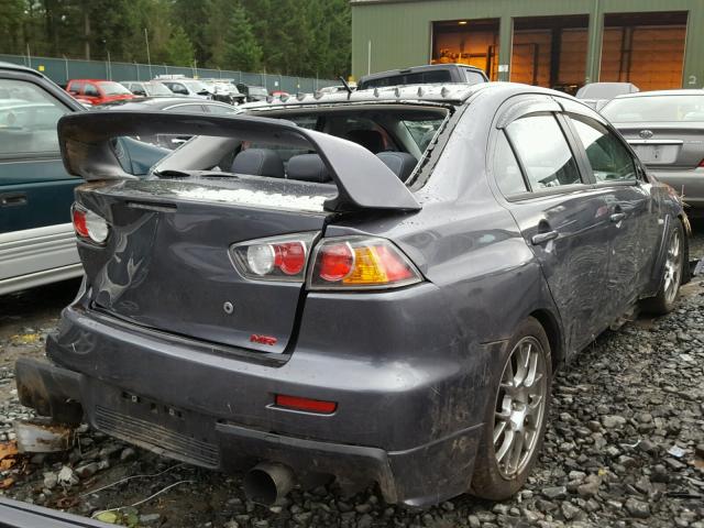 JA3AW56V68U051668 - 2008 MITSUBISHI LANCER EVO GRAY photo 4