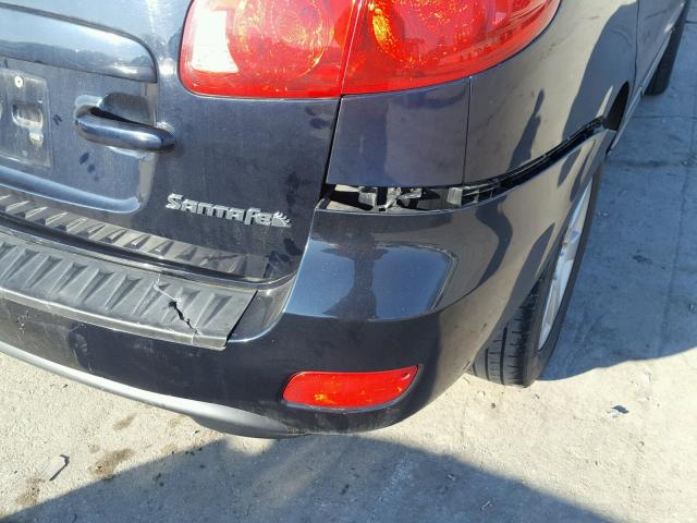 5NMSH13E47H109733 - 2007 HYUNDAI SANTA FE S BLUE photo 9