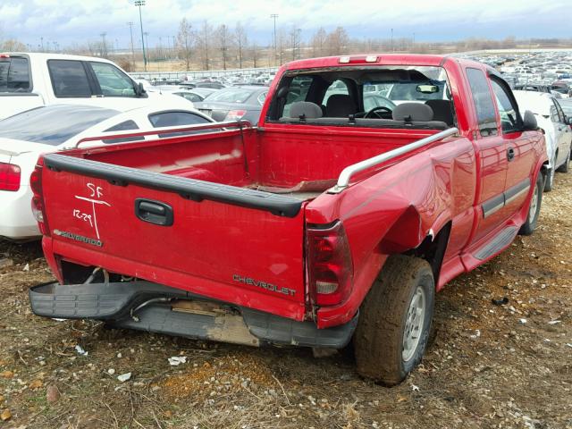 2GCEC19T131104828 - 2003 CHEVROLET SILVERADO RED photo 4