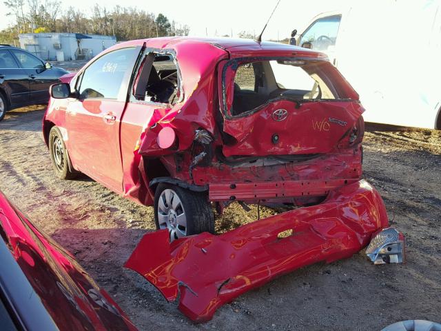 JTDJT923285171418 - 2008 TOYOTA YARIS RED photo 3