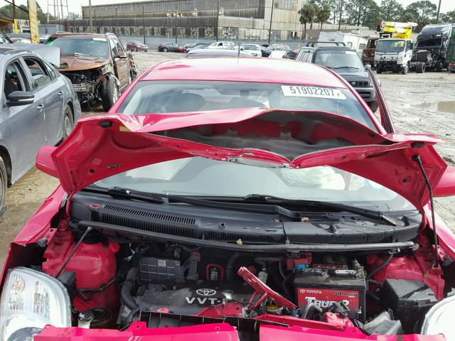 JTDJT923285171418 - 2008 TOYOTA YARIS RED photo 7