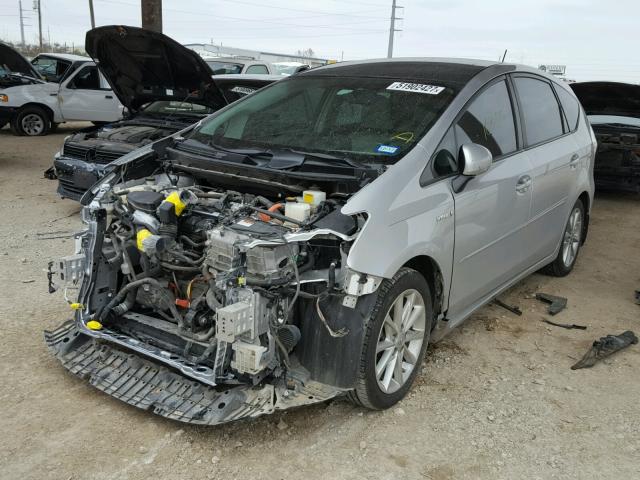 JTDZN3EU9D3199284 - 2013 TOYOTA PRIUS V SILVER photo 2