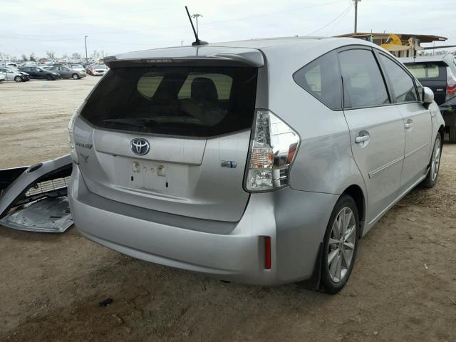 JTDZN3EU9D3199284 - 2013 TOYOTA PRIUS V SILVER photo 4