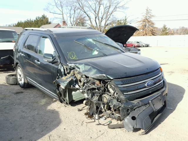 1FM5K8F87DGB56573 - 2013 FORD EXPLORER L GREEN photo 1