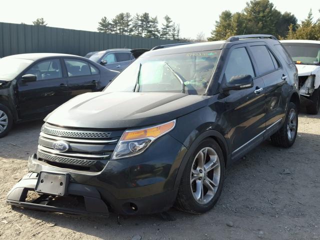 1FM5K8F87DGB56573 - 2013 FORD EXPLORER L GREEN photo 2