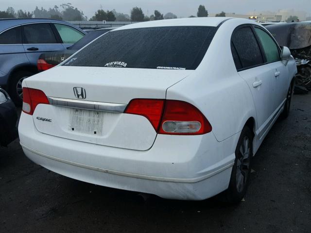 2HGFA16839H317873 - 2009 HONDA CIVIC EX WHITE photo 4