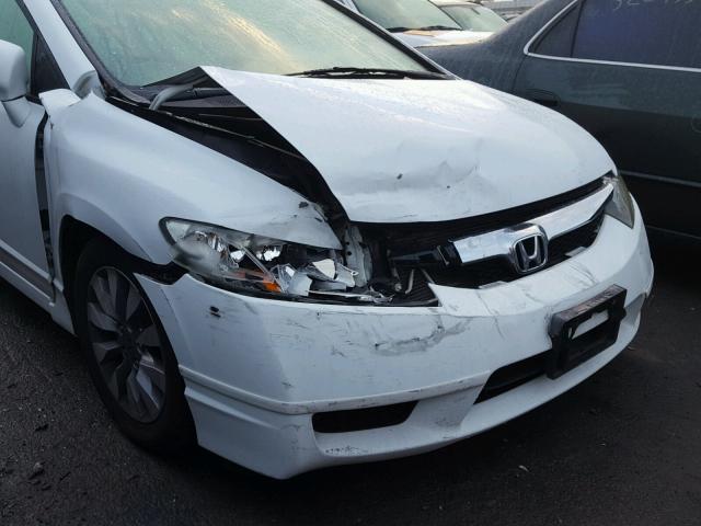 2HGFA16839H317873 - 2009 HONDA CIVIC EX თეთრი ფოტო 9