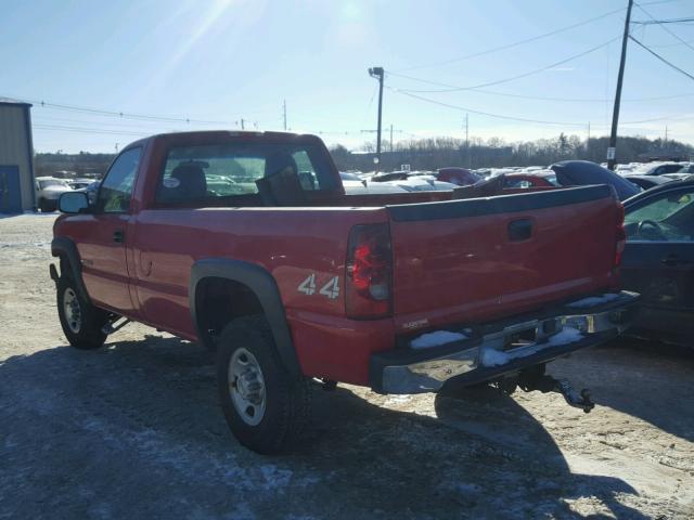 1GCHK24U23E372307 - 2003 CHEVROLET SILVERADO RED photo 3