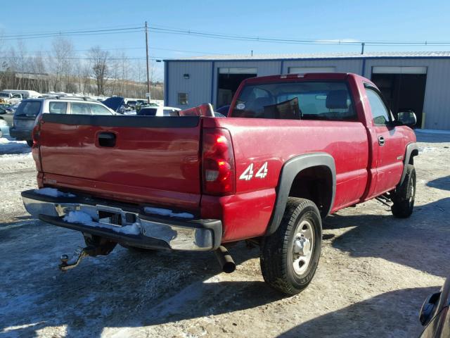 1GCHK24U23E372307 - 2003 CHEVROLET SILVERADO RED photo 4