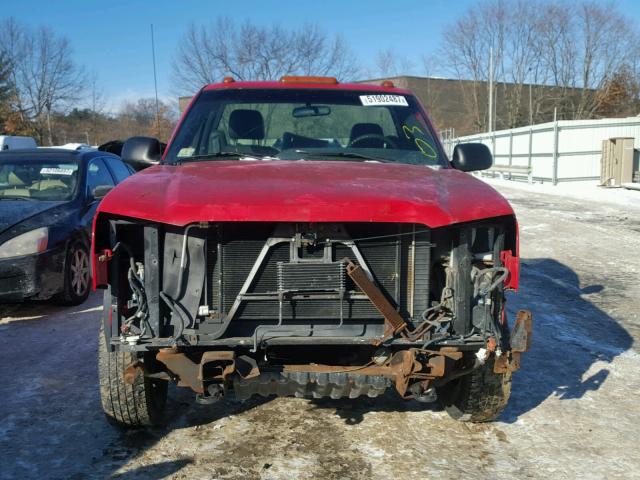 1GCHK24U23E372307 - 2003 CHEVROLET SILVERADO RED photo 9