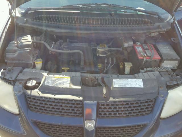 1B4GP44352B641221 - 2002 DODGE GRAND CARA BLUE photo 7