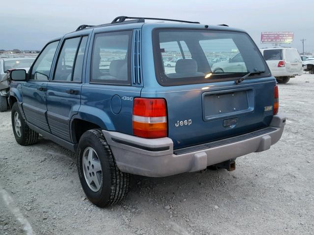 1J4GZ58S1RC317248 - 1994 JEEP GRAND CHER BLUE photo 3