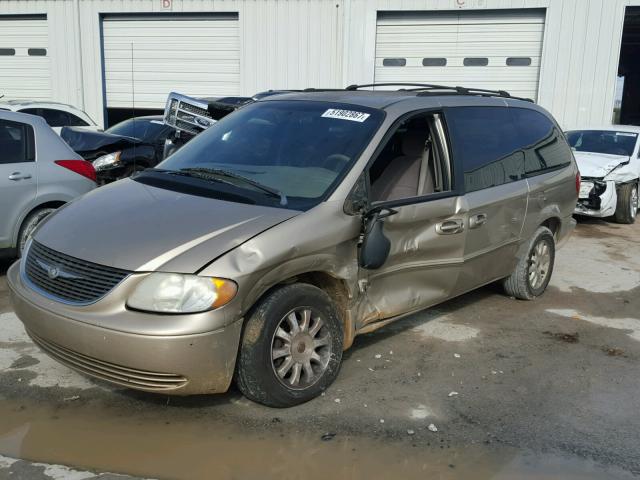 2C8GP74L42R568363 - 2002 CHRYSLER TOWN & COU GOLD photo 2