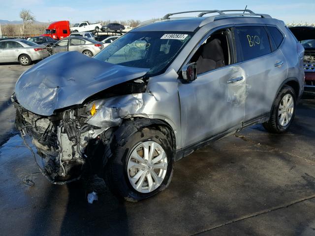 5N1AT2MV7EC779735 - 2014 NISSAN ROGUE S SILVER photo 2