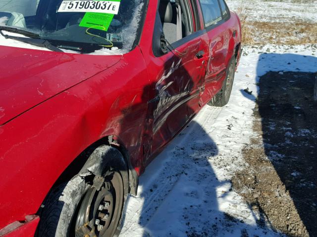 1G1JC52F257169809 - 2005 CHEVROLET CAVALIER RED photo 9