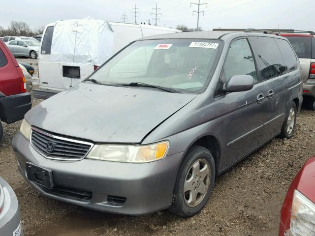 2HKRL18621H568560 - 2001 HONDA ODYSSEY EX BLUE photo 2