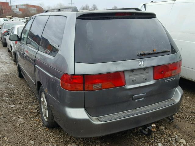 2HKRL18621H568560 - 2001 HONDA ODYSSEY EX BLUE photo 3