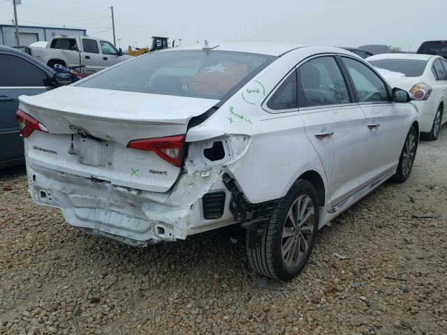 5NPE34AF9GH363496 - 2016 HYUNDAI SONATA SPO WHITE photo 4