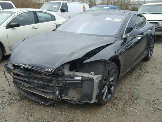 5YJSA1CP7DFP18169 - 2013 TESLA MODEL S BLACK photo 2
