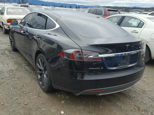 5YJSA1CP7DFP18169 - 2013 TESLA MODEL S BLACK photo 3