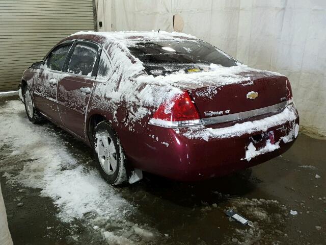 2G1WT58K079224348 - 2007 CHEVROLET IMPALA LT BURGUNDY photo 3