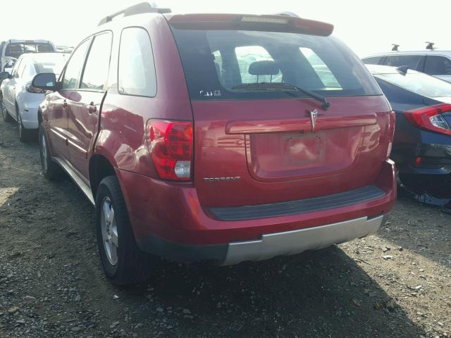 2CKDL63F666139733 - 2006 PONTIAC TORRENT BURGUNDY photo 3