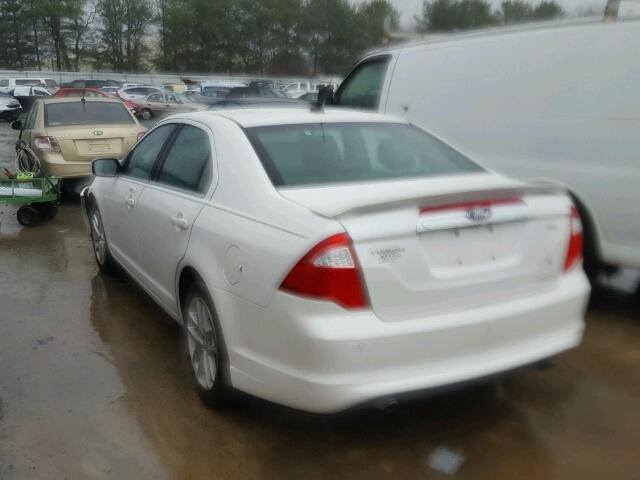 3FAHP0JG3BR271489 - 2011 FORD FUSION SEL WHITE photo 3