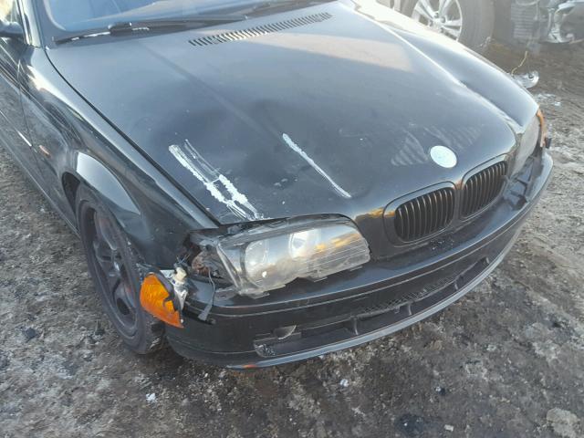 WBABN53481JU23343 - 2001 BMW 330 CI BLACK photo 9