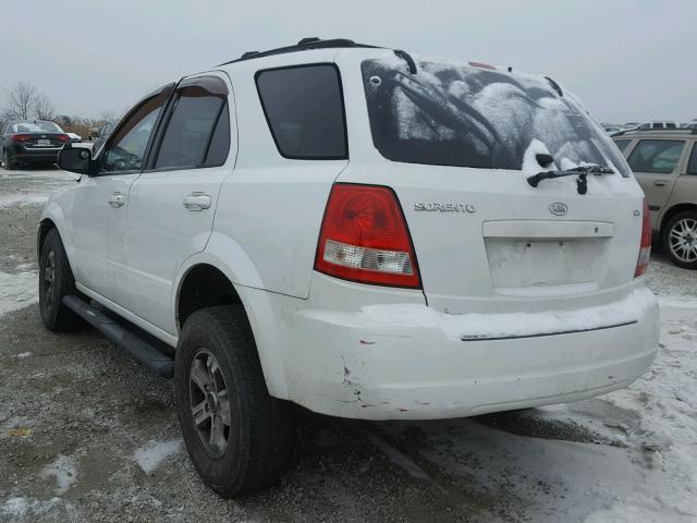 KNDJC733X45230308 - 2004 KIA SORENTO EX WHITE photo 3