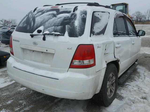 KNDJC733X45230308 - 2004 KIA SORENTO EX WHITE photo 4