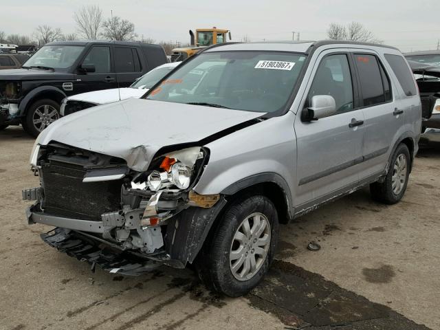 JHLRD788X6C025349 - 2006 HONDA CR-V EX SILVER photo 2