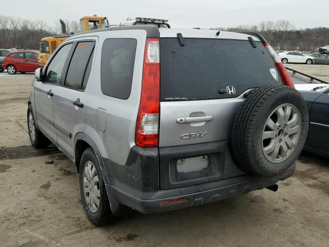 JHLRD788X6C025349 - 2006 HONDA CR-V EX SILVER photo 3