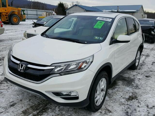 5J6RM4H59FL002530 - 2015 HONDA CR-V EX WHITE photo 2