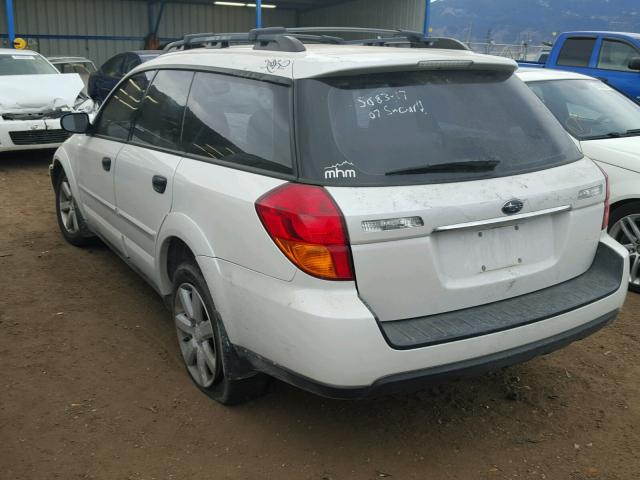 4S4BP61C576318151 - 2007 SUBARU LEGACY OUT WHITE photo 3