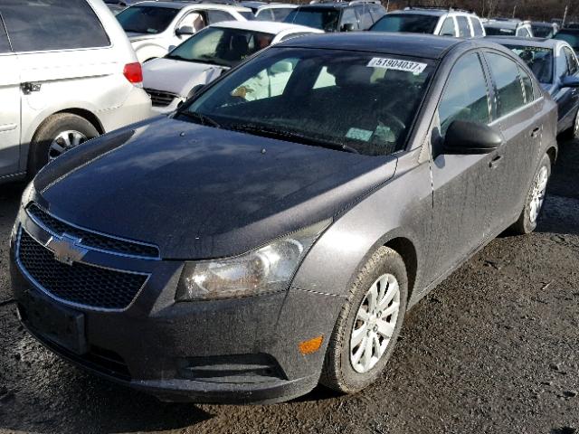 1G1PC5SH2B7108998 - 2011 CHEVROLET CRUZE LS CHARCOAL photo 2