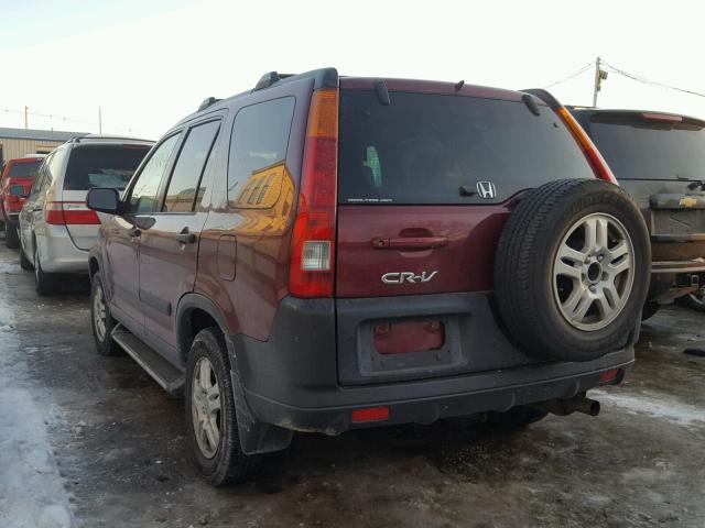 SHSRD78884U211817 - 2004 HONDA CR-V EX MAROON photo 3