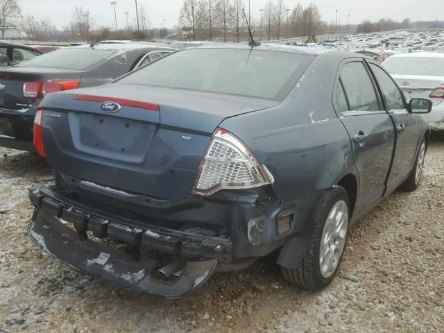 3FAHP0HA7BR317892 - 2011 FORD FUSION SE BLUE photo 4