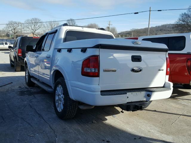 1FMEU53877UA18390 - 2007 FORD EXPLORER S WHITE photo 3