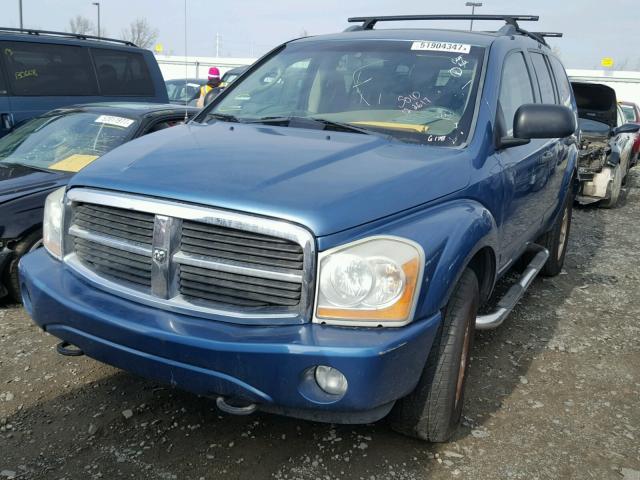 1D4HB48D74F119729 - 2004 DODGE DURANGO SL BLUE photo 2