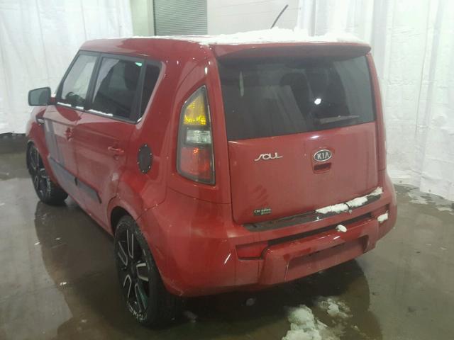 KNDJT2A2XB7294301 - 2011 KIA SOUL RED photo 3