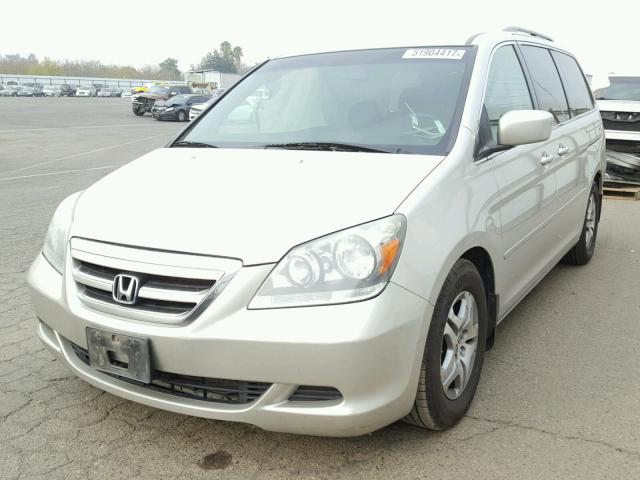 5FNRL38455B102278 - 2005 HONDA ODYSSEY EX SILVER photo 2