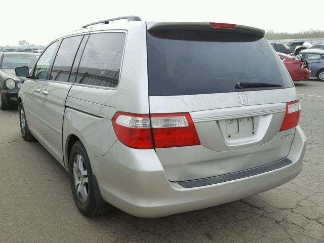 5FNRL38455B102278 - 2005 HONDA ODYSSEY EX SILVER photo 3