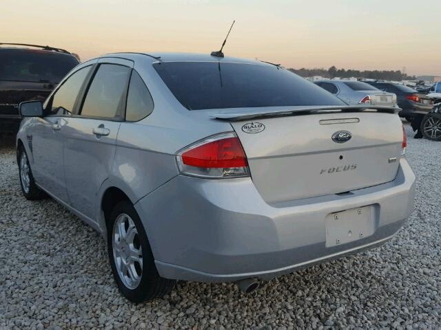 1FAHP35N78W188762 - 2008 FORD FOCUS SE SILVER photo 3