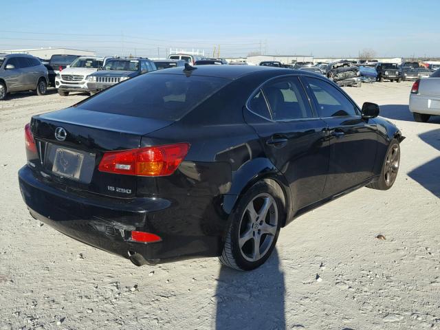 JTHBK262572057878 - 2007 LEXUS IS 250 BLACK photo 4