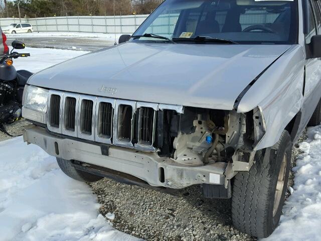 1J4FX58S9VC699427 - 1997 JEEP GRAND CHER SILVER photo 9