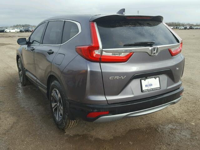 7FARW5H32HE010709 - 2017 HONDA CR-V LX GRAY photo 3