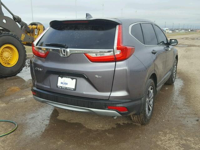 7FARW5H32HE010709 - 2017 HONDA CR-V LX GRAY photo 4