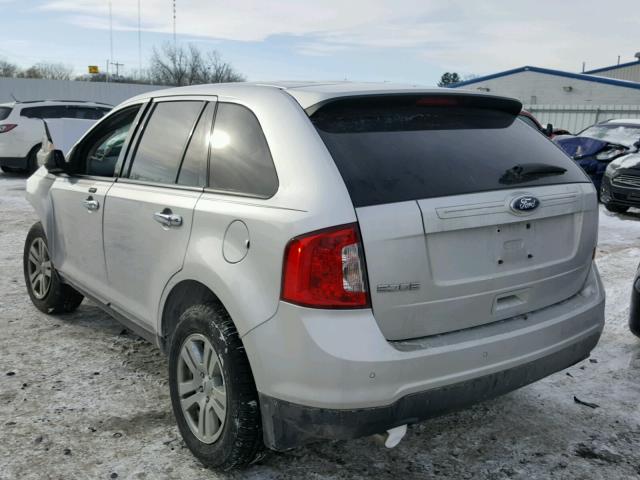 2FMDK3GC8CBA39320 - 2012 FORD EDGE SE SILVER photo 3