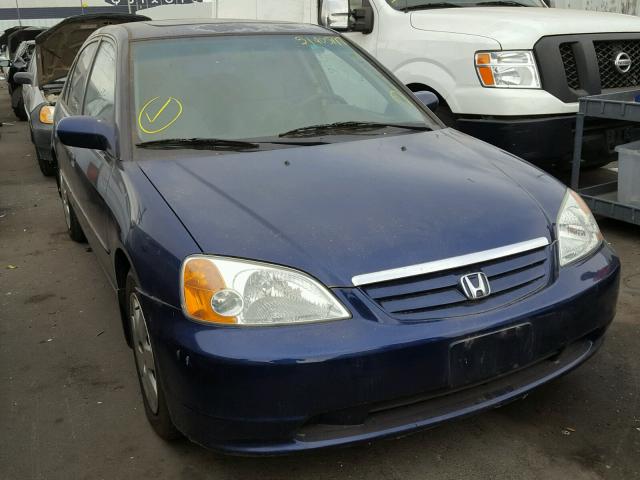 2HGES26732H508916 - 2002 HONDA CIVIC EX BLUE photo 1